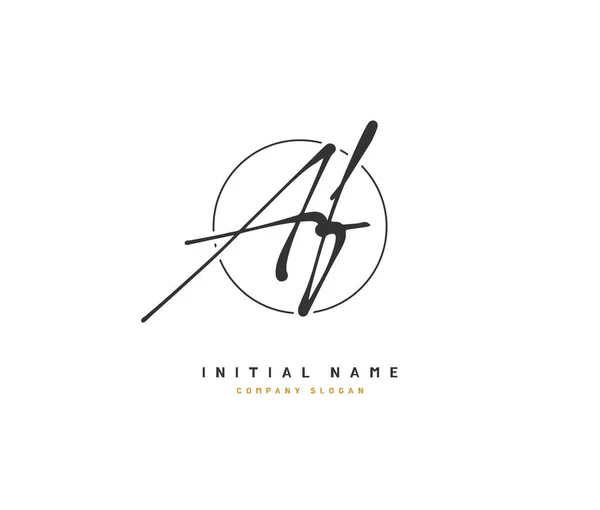 Een Beauty Vector Initiaal Logo Handschrift Logo Van Eerste Handtekening — Stockvector