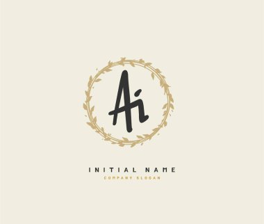 Bir I I Al Beauty vektör ilk logosu, ilk imzadan oluşan el yazısı logosu, düğün, moda, mücevher, butik, çiçek ve botanik herhangi bir şirket veya işletme için yaratıcı şablona sahip..