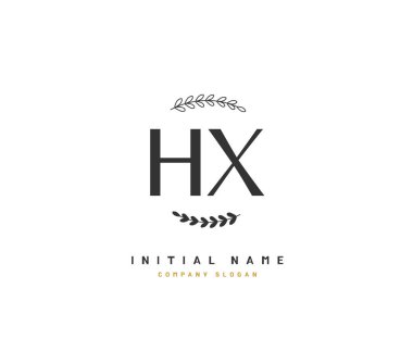 H X Hx Güzellik Vektörü ilk logosu, ilk imzadan oluşan el yazısı logosu, düğün, moda, mücevher, butik, çiçek ve botanik, herhangi bir şirket veya işletme için yaratıcı şablona sahip..