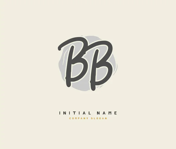 Beauty Vector Initial Logo Handwriting Logo Initial Signature Wedding Fashion — 스톡 벡터