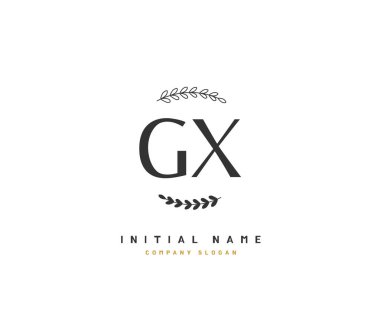 G X GX güzellik vektörü ilk logosu, ilk imzadan oluşan el yazısı logosu, düğün, moda, mücevher, butik, çiçek ve botanik, herhangi bir şirket veya işletme için yaratıcı şablona sahip..