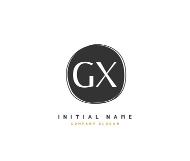 G X GX güzellik vektörü ilk logosu, ilk imzadan oluşan el yazısı logosu, düğün, moda, mücevher, butik, çiçek ve botanik, herhangi bir şirket veya işletme için yaratıcı şablona sahip..