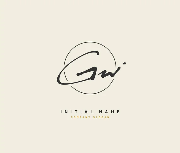 G W Gw Güzellik Vektörü ilk logosu, ilk imzadan oluşan el yazısı logosu, düğün, moda, mücevher, butik, çiçek ve botanik, herhangi bir şirket veya işletme için yaratıcı şablona sahip..
