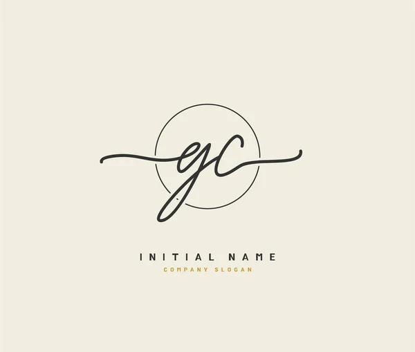 Beauty Vector Initial Logo Handwriting Logo Initial Signature Wedding Fashion — 图库矢量图片