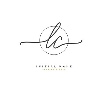 L C LC Beauty vector initial logo, handwriting logo of initial signature, wedding, fashion, jewerly, boutique, floral and botanical with creative template for any company or business.