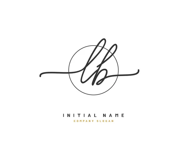 Beauty Vector Initial Logo Handwriting Logo Initial Signature Wedding Fashion — 图库矢量图片