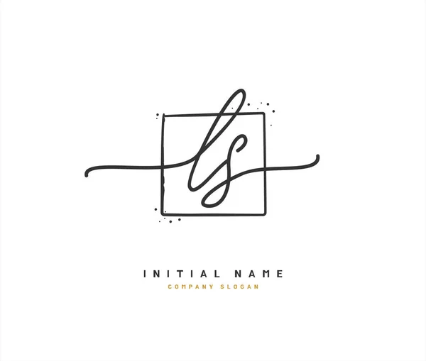 LS L S Güzellik Vektörü ilk logosu, ilk imzadan oluşan el yazısı logosu, düğün, moda, mücevher, butik, çiçek ve botanik, herhangi bir şirket veya işletme için yaratıcı şablona sahip..
