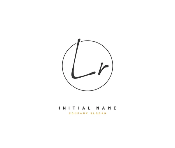 L R LR Beauty vector initial logo, handwriting logo of initial signature, wedding, fashion, jewerly, boutique, floral and botanical with creative template for any company or business.