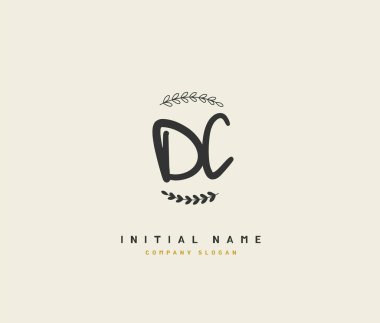 D C DC Beauty vector initial logo, handwriting logo of initial signature, wedding, fashion, jewerly, boutique, floral and botanical with creative template for any company or business.