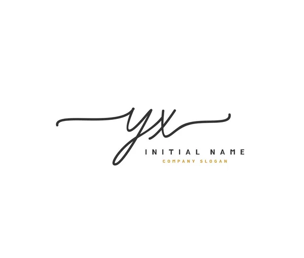 Beleza Vetor Logotipo Inicial Logotipo Caligrafia Assinatura Inicial Casamento Moda — Vetor de Stock