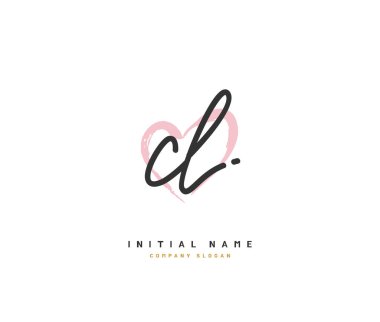C L CL Güzellik Vektörü ilk logosu, ilk imzadan oluşan el yazısı logosu, düğün, moda, mücevher, butik, çiçek ve botanik, herhangi bir şirket veya işletme için yaratıcı şablona sahip..