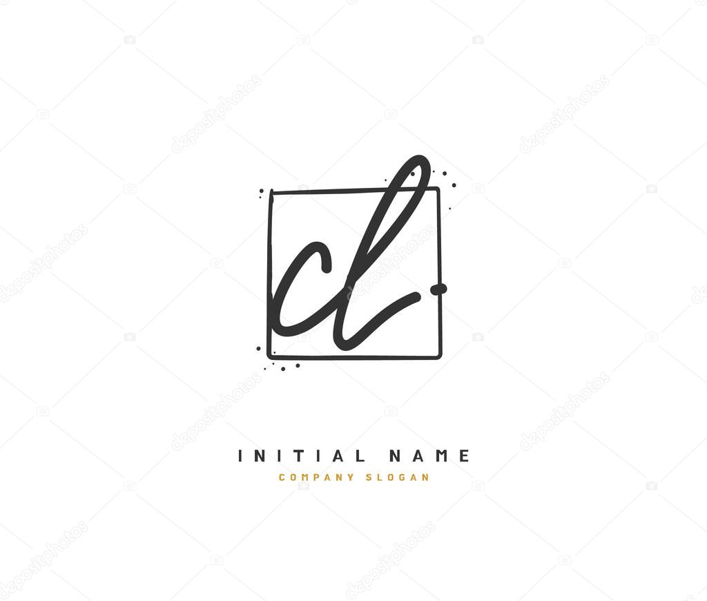 C L CL Beauty vector initial logo, handwriting logo of initial signature, wedding, fashion, jewerly, boutique, floral and botanical with creative template for any company or business.