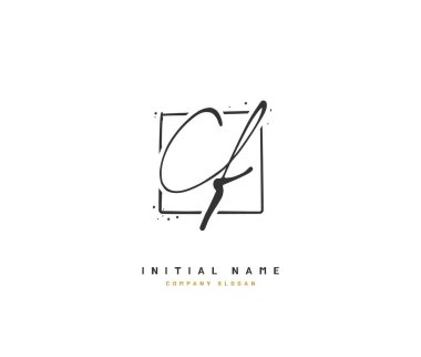 C F CF Güzellik Vektörü ilk logosu, ilk imzadan oluşan el yazısı logosu, düğün, moda, mücevher, butik, çiçek ve botanik, herhangi bir şirket veya işletme için yaratıcı şablona sahip..