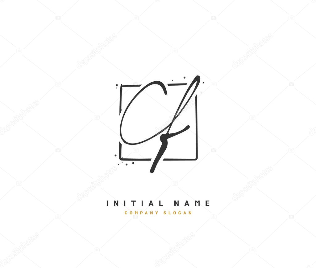 C F CF Beauty vector initial logo, handwriting logo of initial signature, wedding, fashion, jewerly, boutique, floral and botanical with creative template for any company or business.