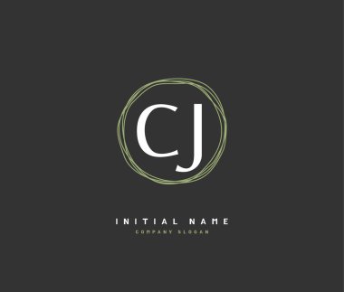 C J CJ Beauty vektör ilk logosu, ilk imzadan oluşan el yazısı logosu, düğün, moda, mücevher, butik, çiçek ve botanik, herhangi bir şirket veya işletme için yaratıcı şablona sahip..