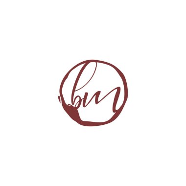 B M BM İlk logo şablonu vektörü. Harf logosu kavramı