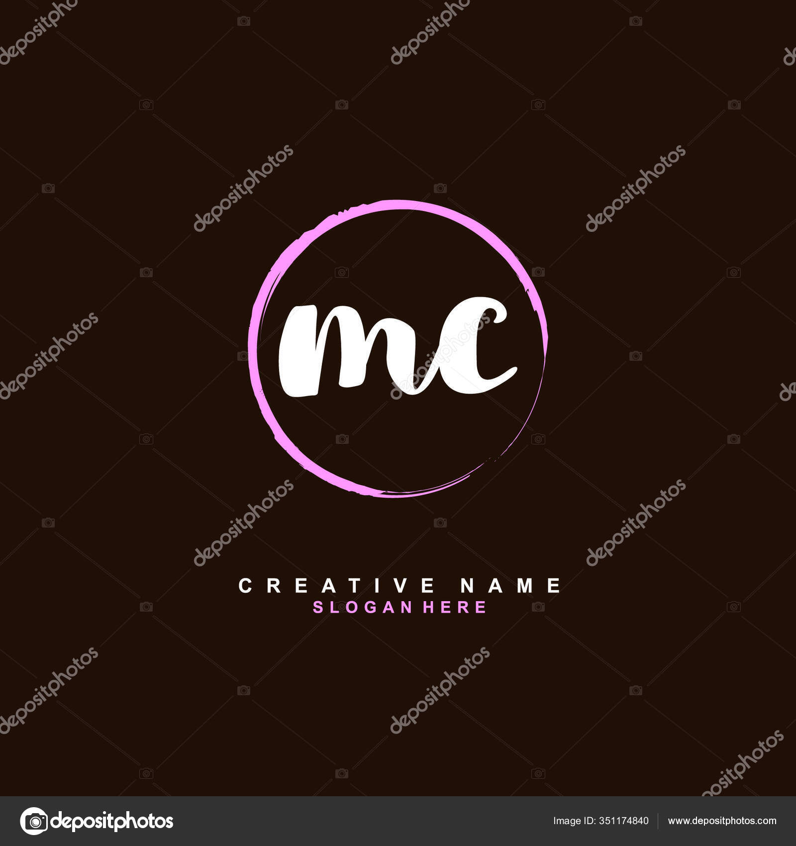 Initial Logo Template Vector Letter Logo Concept Stock Vector by ...