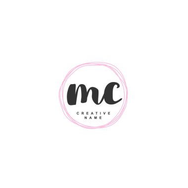 M C MC İlk logo şablonu vektörü. Harf logosu kavramı