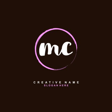 M C MC İlk logo şablonu vektörü. Harf logosu kavramı