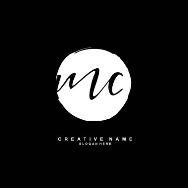 M C MC İlk logo şablonu vektörü. Harf logosu kavramı