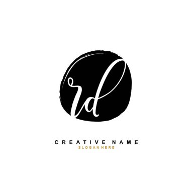 Ar-Ge ilk logo şablonu vektörü. Harf logosu kavramı