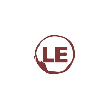 L E Le İlk logo şablon vektörü. Harf logosu kavramı
