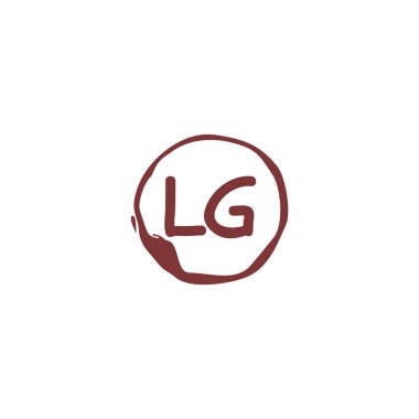 L G Lg İlk logo şablon vektörü. Harf logosu kavramı