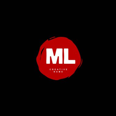 M L MI İlk logo şablonu vektörü. Harf logosu kavramı