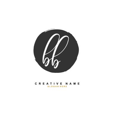 B B B B İlk logo şablonu vektörü. Harf logosu kavramı