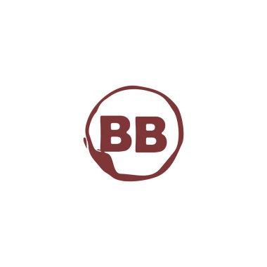 B B B B İlk logo şablonu vektörü. Harf logosu kavramı