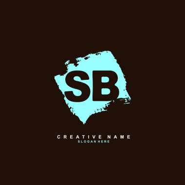 S B Sb İlk logo şablonu vektörü. Harf logosu kavramı