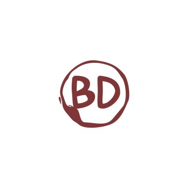 B D Bd İlk logo şablonu vektörü. Harf logosu kavramı