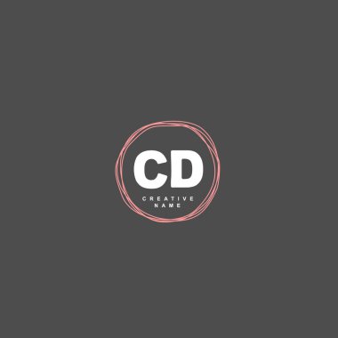 C D Cd İlk logo şablonu vektörü. Harf logosu kavramı