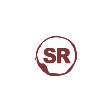 S R R Sr. İlk logo şablonu vektörü. Harf logosu kavramı