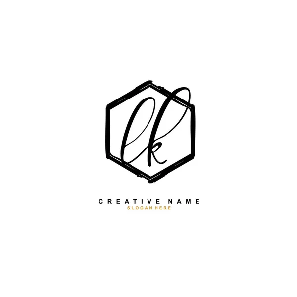 Eerste Logo Template Vector Brieflogo Concept — Stockvector