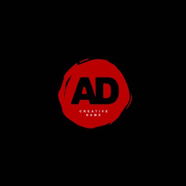 Bir D AD logo şablonu vektörü. Harf logosu kavramı