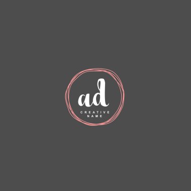 Bir D AD logo şablonu vektörü. Harf logosu kavramı