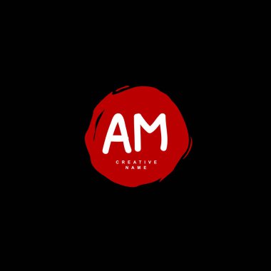 M AM ilk logo şablonu vektörü. Harf logosu kavramı