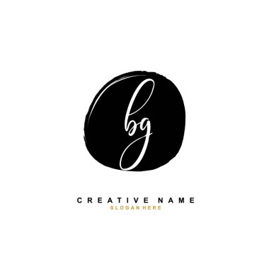 B G BG İlk logo şablonu vektörü. Harf logosu kavramı