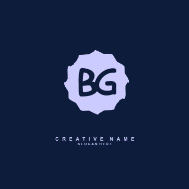 B G BG İlk logo şablonu vektörü. Harf logosu kavramı