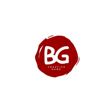 B G BG İlk logo şablonu vektörü. Harf logosu kavramı