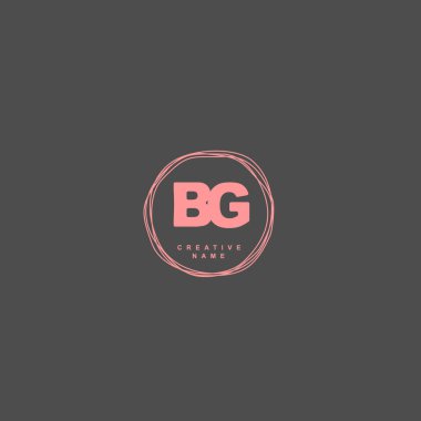 B G BG İlk logo şablonu vektörü. Harf logosu kavramı