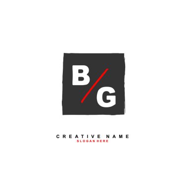 B G BG İlk logo şablonu vektörü. Harf logosu kavramı