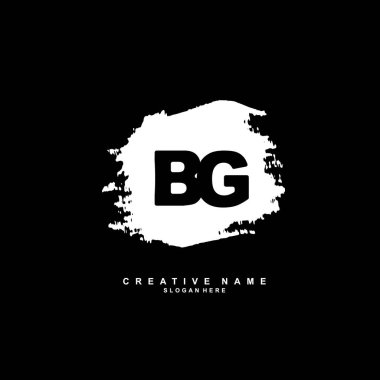 B G BG İlk logo şablonu vektörü. Harf logosu kavramı