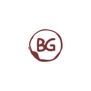 B G BG İlk logo şablonu vektörü. Harf logosu kavramı