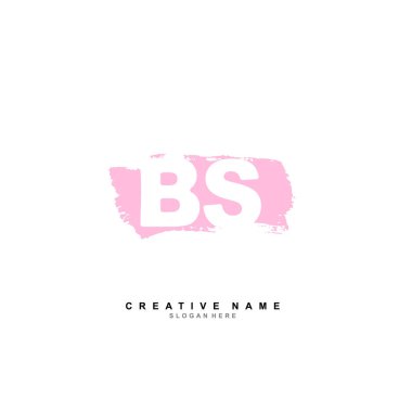 B S BS İlk logo şablonu vektörü. Harf logosu kavramı