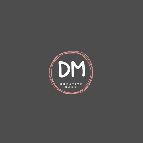 stock vector D M DM Initial logo template vector. Letter logo concept
