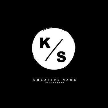 K S KS Initial logo template vector. Letter logo concept clipart