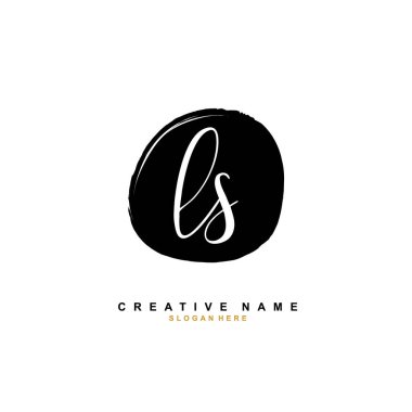 L S LS İlk logo şablon vektörü. Harf logosu kavramı