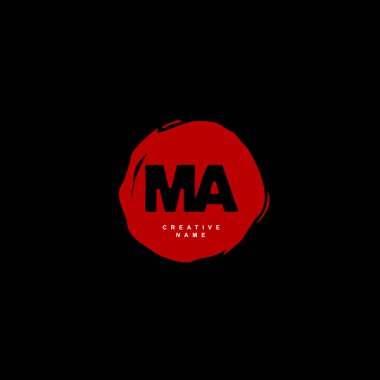 M A MA ilk logo şablonu vektörü. Harf logosu kavramı
